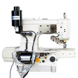 Machine à coudre automatique à point de recouvrement de haute qualité, 600 points par minute, à tête carrée, trois aiguilles, cinq fils, avec composant moteur d'occasion - Product Image 3