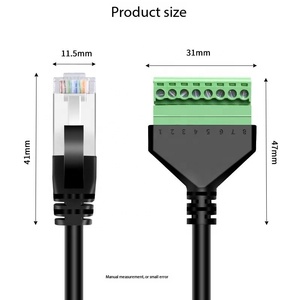 ตัวแปลงขั้วต่อแบบสกรู<span class=keywords><strong>8</strong></span>ขาสำหรับ RJ45อีเธอร์เน็ตตัวผู้เป็นตัวแปลงสายเชื่อมต่อบล็อก - Product Image 4