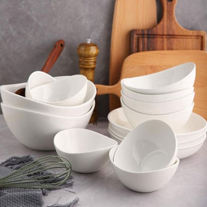Vajilla de esmalte blanco nórdico, cuenco con forma de barco con logotipo personalizado <span class=keywords><strong>para</strong></span> sopa, ensalada, Pasta, Catering, Buffet en estilo ovalado esmaltado <span class=keywords><strong>para</strong></span> hoteles - Product Image 6