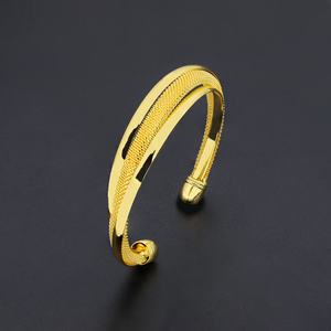 JXX Wholesale Gold Plated Brass Bangle Various Style Chunky <b>Bracelet</b> for Women Fashionable Cuff Bangle - Product Image 5