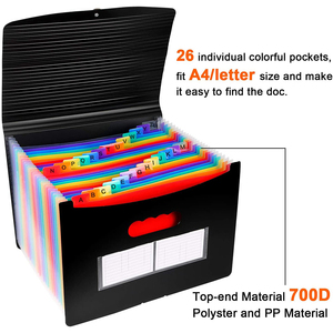Custom Office Stationery 12 Pockets A4 Multi-Section Expanding <strong>Accordion</strong> <strong>File</strong> <strong>Folder</strong> PP Material Rainbow <strong>File</strong> - Product Image 4