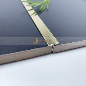 EX022 Modern Metal T Channel Tile Trims Stainless Steel Edge Trim <b>Strip</b> Waterproof Durable Ceramic <b>Floor</b> <b>Transition</b> - Product Image 4