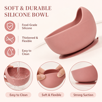 Ensemble de 9 pièces pour l'alimentation des bébés, en bois et silicone de qualité alimentaire sans BPA, 0-12 mois, comprenant assiette à ventouse en forme de crabe, bol, bavoir, tasse à bec, cuillère et fourchette