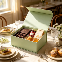 Coffret Cadeau Gourmet Sage avec Truffes au Chocolat, Confiture de Framboises, Muffins, Biscuits au Miel, Emballage en Gros, Ensemble Cadeau