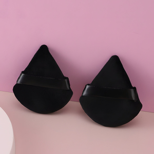 Éponge à poudre <span class=keywords><strong>pour</strong></span> le visage - Super douce, lavable, utilisation humide/sèche, style sac <span class=keywords><strong>de</strong></span> démaquillage, forme triangulaire coupée - Product Image 1