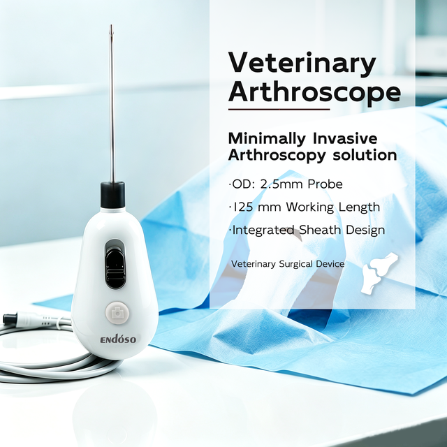 High-resolution Veterinary Rigid Endoscope 2.5mm Reusable LED Vet Endoscopy with Light for Small Animal