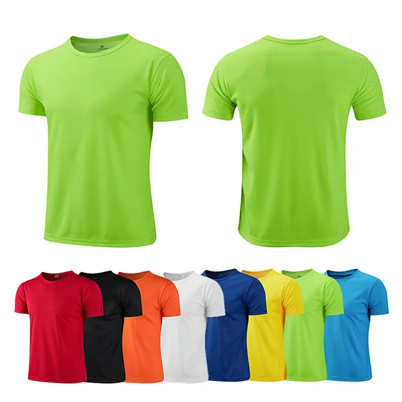 Günstige leere T-Shirt Herren Polyester schnell trocknen fit Sport T-Shirt Fitness studio kurze Designer T-Shirt benutzer definierte Druck Logo Fitness T-Shirt