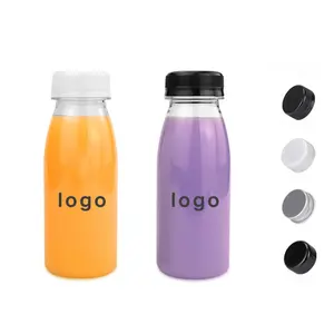 Wholesale Custom Logo Drinking Beverage Juice Water Pet Plastic 250ml Roll On Clear Pet Perfume Hot Stamping