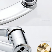 Robinet de lavabo cascade en laiton massif de qualité commerciale, mitigeur moderne chaud/froid pour projets immobiliers