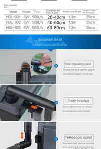 ตู้ปลาทรงสี่เหลี่ยมขนาดเล็ก <span class=keywords><strong>Sensen</strong></span> พร้อมระบบกรองภายนอกแบบติดผนัง รุ่น HBL-803 ผลิตจากพลาสติกที่เป็นมิตรกับสิ่งแวดล้อม กำลังไฟ 6 วัตต์ แรงดันไฟฟ้า 220 โวลต์ ความจุ 50-500 ลิตร รุ่นคลาสสิก - Product Image 4