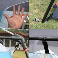 Tente de camping portable Oxford avec structure en acier pour événements familiaux en plein air