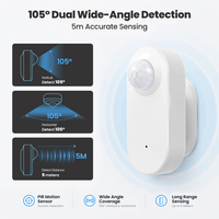 Sensor Gerak PIR WiFi Tuya 360 °   Detektor Gerakan Manusia yang Dapat Disesuaikan Sensor Inframerah Otomatisasi Alarm Keamanan Rumah Pintar