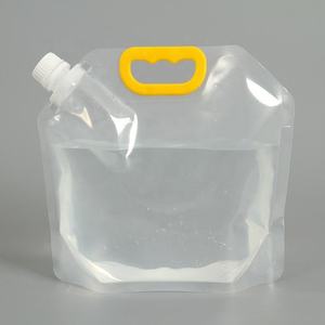 Sac Doypack transparent de 5L avec bec verseur et poignée en plastique, refermable, pour le stockage de liquides, de bière et de riz - Product Image 3