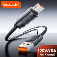 Câble USB-A vers USB-C Toocki 120W Super Rapide, Transfert de Données 480 Mbps, Câble en Silicone Souple pour Série Xiaomi, Utilisation Quotidienne