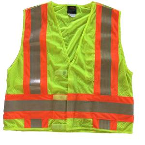 Gilet di sicurezza in poliestere personalizzabile con materiale riflettente gilet da lavoro impermeabile con personalizzazione del Logo - Product Image 1