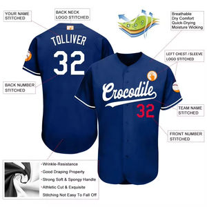 Camiseta de béisbol con cuello en V y botones personalizada, uniforme deportivo a rayas transpirable para hombres, diseño estirado con número de nombre impreso para jóvenes - Product Image 2