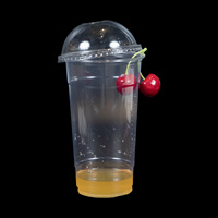 Gobelets en plastique jetables transparents en PET avec logo personnalisé, disponibles en 8oz, 9oz, 10oz, 12oz, 16oz, 20oz, 24oz