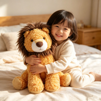 Peluche Lion Personnalisée Mignonne et Douce, Jouet en Peluche Lion à Câliner, Poupée Animale Écologique, Design Personnalisé pour Promotion et Souvenir