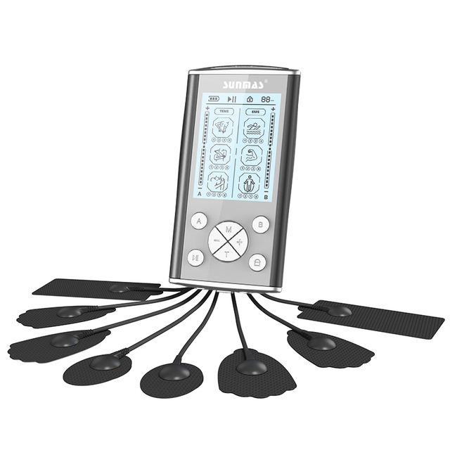 EMS TENS Unit Functional Electrical Stimulation Neck Pain Relief Electrotherapy Muscle Stimulator 24 Modes 20 Intensity Levels