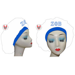 Zeta Phi Beta Sorority Chemise de nuit avec bonnet de sommeil Motif solide Style quotidien Tissu tricoté Tailles XL 5XL Saison d'automne - Product Image 2