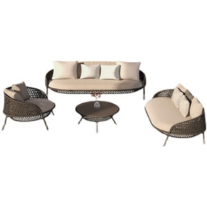 Hot Selling Garden Furniture Lounge Set Villa Leisure Pe <b>rattan</b> Aluminum Alloy <b>Sofa</b> Outdoor Lounge Sectional <b>Sofa</b> Furniture Set - Product Image 6