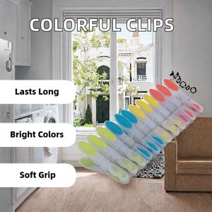 Maxfree Pinces à linge à ressort en plastique colorées à prise souple, très vendues, pour suspendre les vêtements dans la garde-robe et la cuisine, en métal - Product Image 3