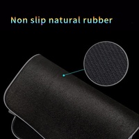 Tapis de souris LED RGB géométrique hexagonal en nid d'abeille noir, modes d'éclairage réglables, base en caoutchouc non toxique, tapis de bureau de jeu multi-tailles