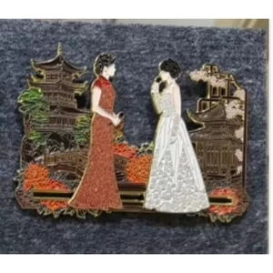 자수 재봉 재료 도매, 의류 액세서리 및 DIY 공예용 수제 장식 브로치 - Product Image 2