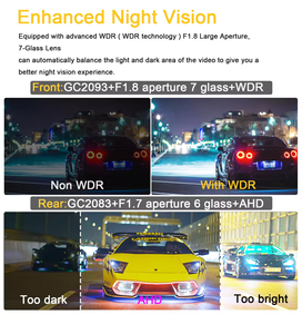 Mini Wifi Dashcam Met Dubbele Lens 2K Videorecorder Voor En Achter Dubbele Lens Auto Dvr 2K Wifi Dashcam - Product Image 6