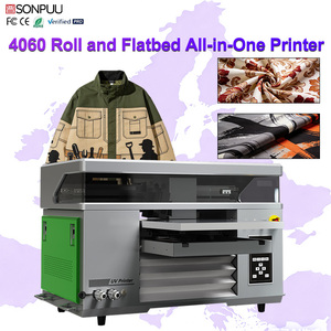 4060 UV Rulo Düz Baskı Makinesi, I3200 Baskı Kafasıyla, Esnek Yumurta Malzemeleri, Yüksek Hızlı Etiket, Golf Topu, CD, Anahtarlık Baskısı İçin, 1 Yıl Garantili - Product Image 1