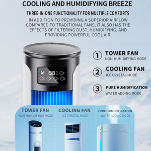 Suitable Y099 Spray Fan Bladeless Cold Air <b>Blower</b> Desktop Humidification Timed Fan for Home Dormitory Office - Product Image 3