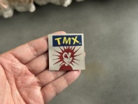Étiquette tissée personnalisée avec logo de marque pour vêtements, en tissu damassé, pliée au centre, pour étiquettes de vêtements
