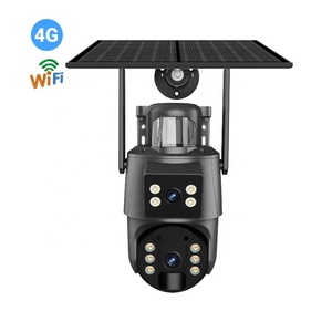 Ống kính kép 6MP 4G không dây <span class=keywords><strong>IP</strong></span> CCTV <span class=keywords><strong>Camera</strong></span> An Ninh năng lượng mặt trời Powered pin góc rộng PTZ CMOS cảm biến hỗ trợ bộ nhớ lưu trữ thẻ - Product Image 1