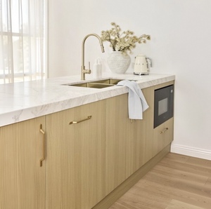 Set Kabinet Dapur Modern Balom Bentuk L Bahan MDF Desain Penyimpanan Lengkap untuk Apartemen Pasar Amerika Utara - Product Image 5