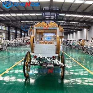 Luxury Royal Wedding Horse Carriage Electric Steel Structure Customizable Color for Sale - Product Image 3