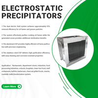 Purificateur d'air industriel de haute qualité, nouveau, pré-filtre, panneau de précipitation électrostatique, filtration de la poussière, élimination des gaz, machines