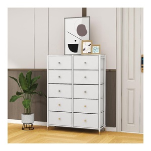 Popular Factory Direct Price Fabric Cabinet 10 Drawers Chest Of Drawers Dresser Storage Tower
