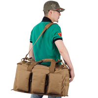 Sac à dos de randonnée BURAQ A8 grande capacité 50L en tissu Oxford, style tendance, sac à roulettes tactique pour trekking, voyage et camping