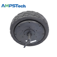 Moteur de roue sans balais AMPSTech 10 pouces, prêt pour l'extérieur, avec moyeu servo, 48VDC, 30Nm, arbre unique, étanche IP67, charge utile 500KG