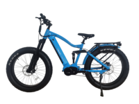 Vélo électrique tout-terrain à suspension intégrale 26"x4.0, moteur central Truckrun 1000W, batterie 48V 17.4Ah, freins à disque hydrauliques, écran LCD couleur, 8 vitesses, personnalisable