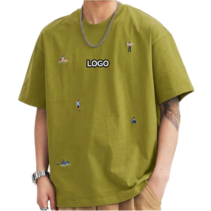เสื้อยืดโอเวอร์ไซส์สีม่วงไลแลคสำหรับผู้ชายปี 2026 ปักโลโก้ตามสั่ง ผ้าฝ้าย สตรีทแวร์ ทรงหลวม ขายส่ง ผู้จัดจำหน่ายยอดนิยม - Product Image 5