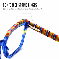 Lunettes optiques surdimensionnées en acétate multicolore RSD8043, vente en gros d'usine, lunettes optiques de luxe en acétate coloré