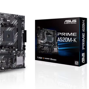 Nueva Placa Base Prime A520M-K, Socket AM4, Micro-ATX, Compatible con DDR4 5000/3000, Realtek RTL8111H 1Gb - Product Image 1