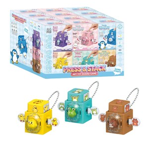 Jouet éducatif anti-stress musical à empiler, en plastique, en forme d'animal <span class=keywords><strong>de</strong></span> dessin animé, cube à pousser, porte-clés, petit cadeau - Product Image 5