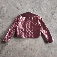 Nouvelle veste en similicuir unie à manches longues pour homme, style patchwork, fermeture éclair, streetwear Y2K, coupe courte