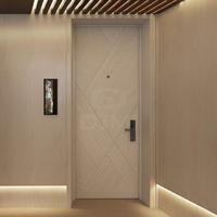 Porte intérieure en bois insonorisée et ignifugée conforme à la norme américaine UL 90 minutes, projet hôtelier, STC 45, porte d'entrée acoustique professionnelle en bois