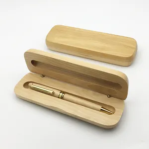 Birthday Wedding Christmas Gift Luxury Wooden Pen Set High Quality Natural Maple Wood Ball Point Pen in Wood Case Box