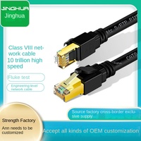 Câble Ethernet JingHua Cat8 40Gbps 2000Mhz Cat 8 Rj45 cordon de raccordement réseau Lan pour routeur PC Ps4 TV câble Rj45 pour ordinateur portable