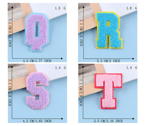 Patchs de lettres en Chenille multicolores, 1 pièce, pour serviette, alphabet <span class=keywords><strong>et</strong></span> vêtements de broderie, offre spéciale - Product Image 6