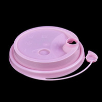 1000 Uds. A pedido, cubierta de molde de inyección rosa de 90mm, tapas desechables, tapas de plástico para vasos de burbujas, Material de plástico PP a prueba de fugas, enchufe con cable